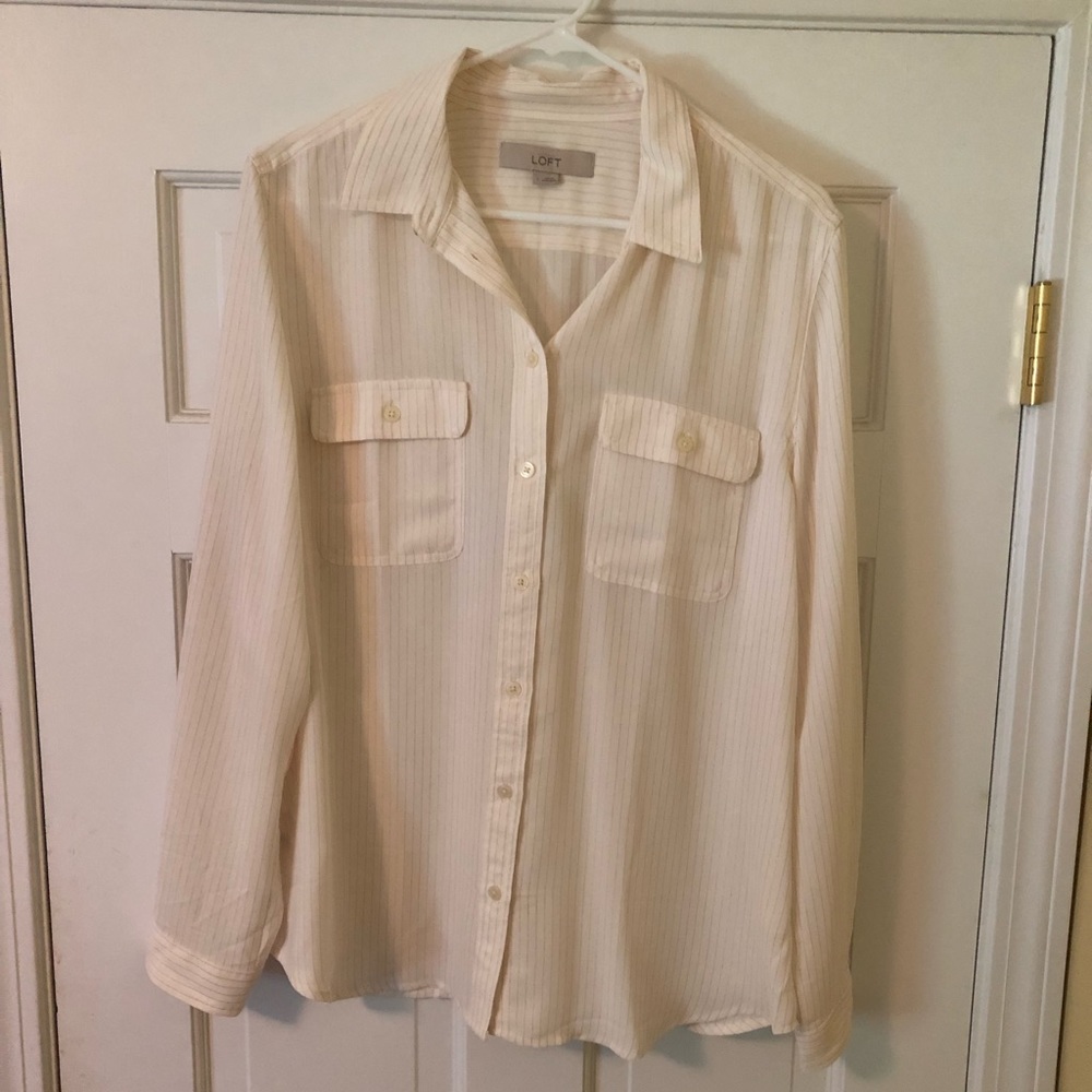 Loft pinstripe button up